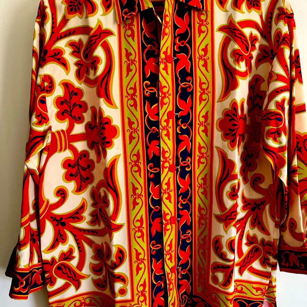 Silk blouse label Et Vous size large